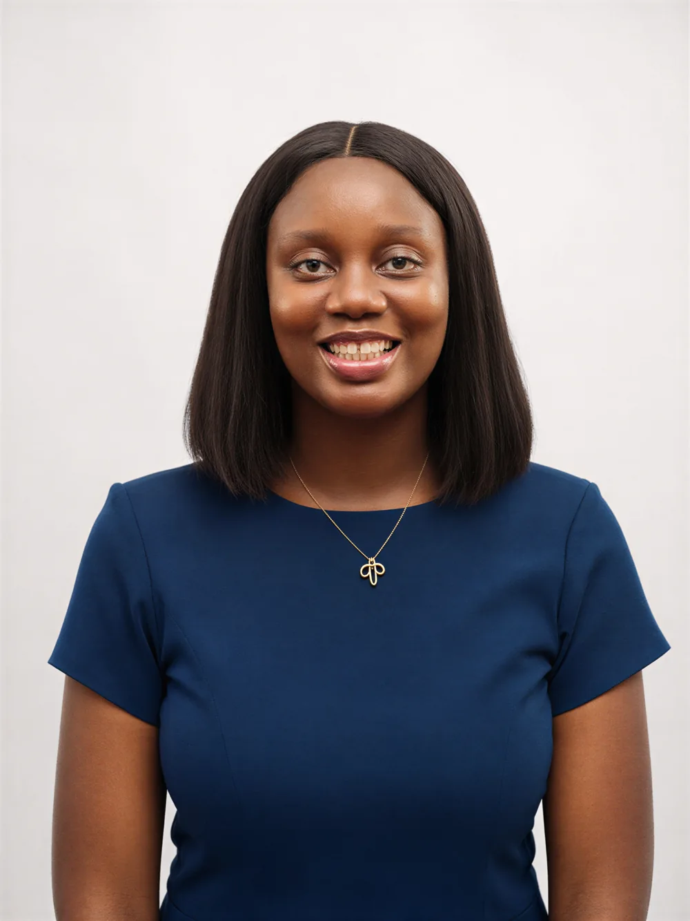 Grace Omolola Odukoya wearing a blue professional blouse